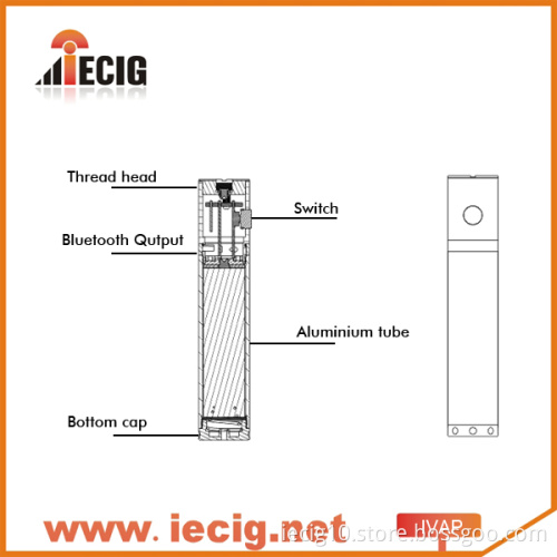 High quality bluetooth e cigarette IVAP 2600mAh battery